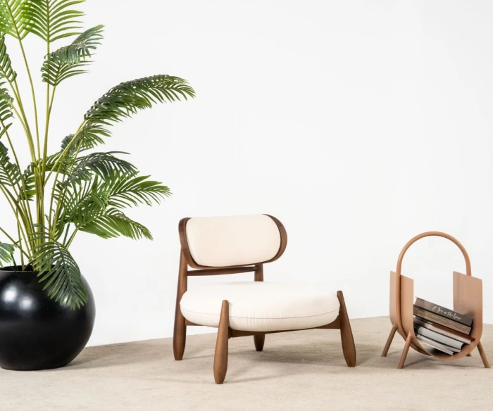 πολυθρόνα massif μοντέρνα minimal υφασμάτινη πολυθρόνα σαλονιού με ξύλινο σκελετό