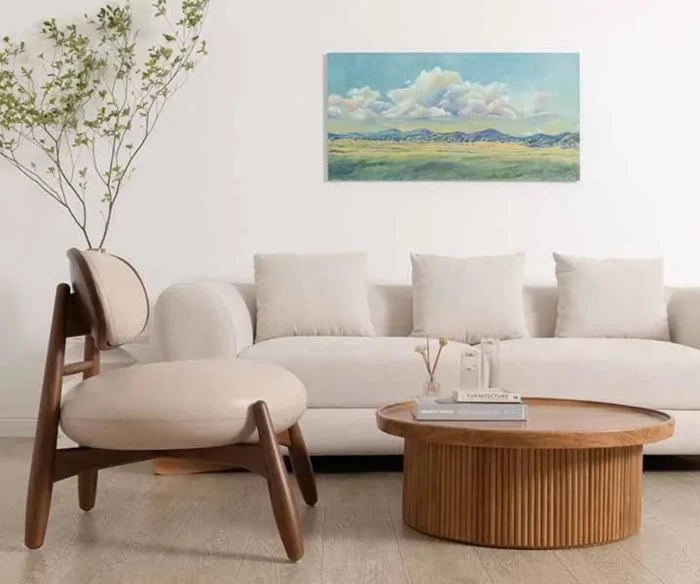 πολυθρόνα massif μοντέρνα minimal υφασμάτινη πολυθρόνα σαλονιού με ξύλινο σκελετό