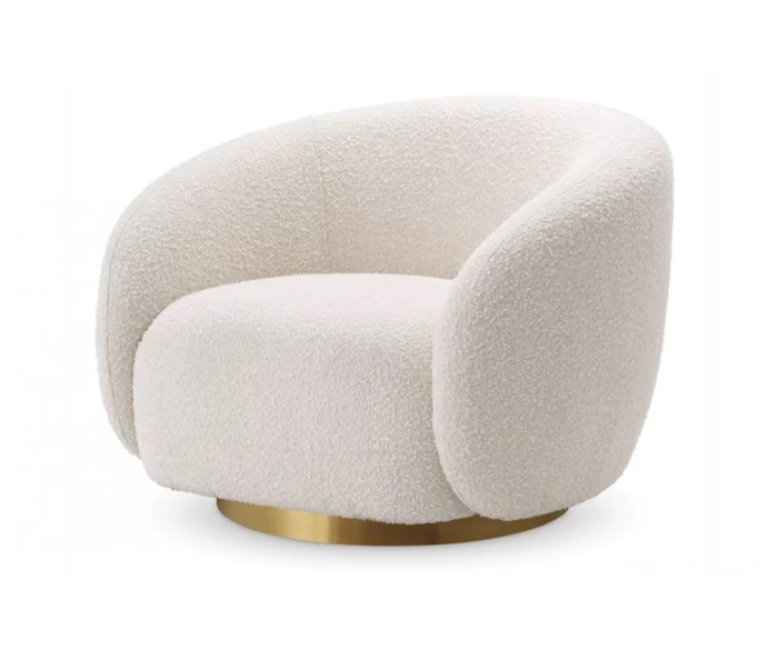 Η πολυθρόνα SEAT είναι ιδανική για όσους αναζητούν περιστρεφόμενες πολυθρόνες σαλονιού με μοντέρνο design και υψηλή ποιότητα κατασκευής. Με ύφασμα μπουκλέ και βάση από ορείχαλκο, συνδυάζει άνεση, λειτουργικότητα και κομψότητα σε κάθε σύγχρονο χώρο.